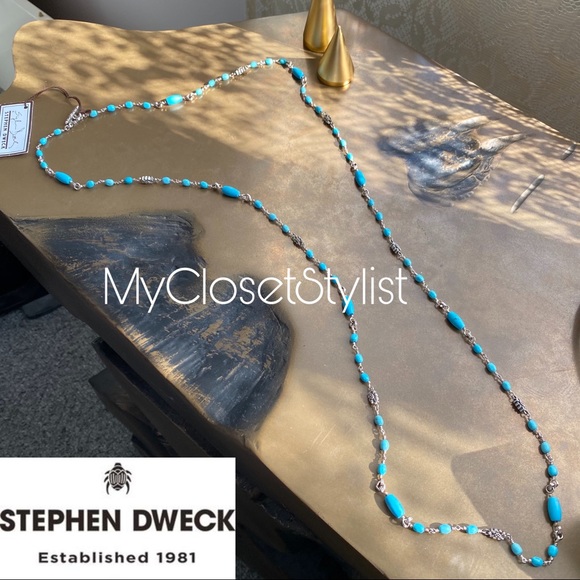 Stephen Dweck Jewelry - Stephen Dweck Turquoise TOGGLE Silver Necklace NWT